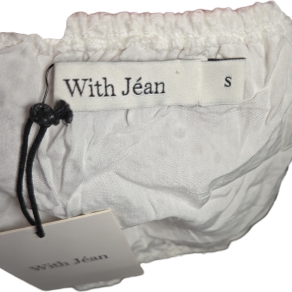 NWT With Jéan Darla Crop Eyelet Top Size S - Picture 7 of 8